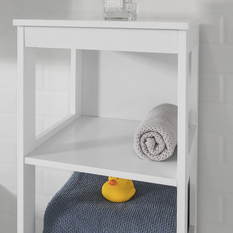 5 Tiers Bathroom Shelf Storage Shelf Cabinet, BZR14-W
