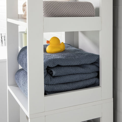 5 Tiers Bathroom Shelf Storage Shelf Cabinet, BZR14-W