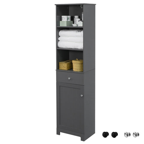 Tall Bathroom Cabinet with 3 Shelves, BZR17-DG