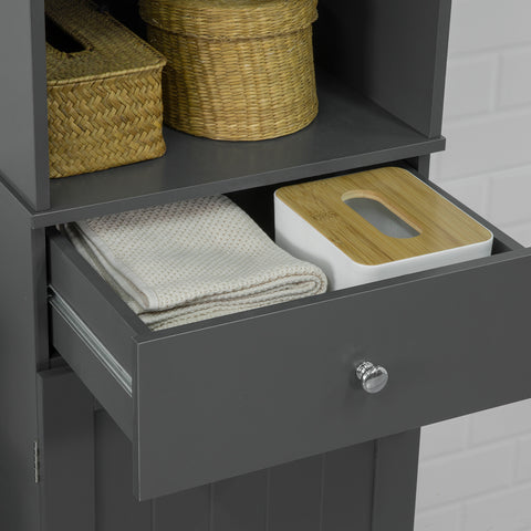 Tall Bathroom Cabinet with 3 Shelves, BZR17-DG
