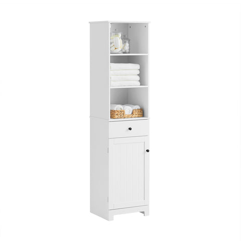 Tall Bathroom Cabinet with 3 Shelves, BZR17-W