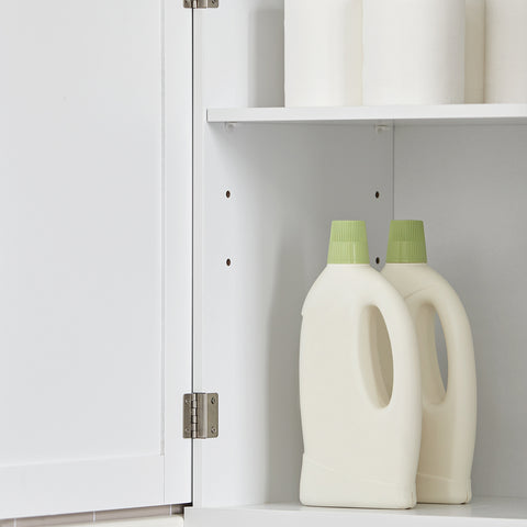 Tall Bathroom Cabinet with 3 Shelves, BZR17-W