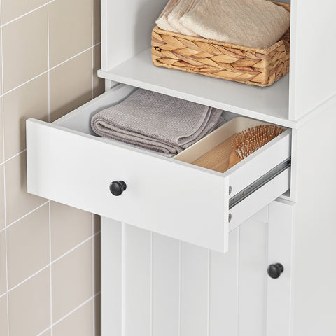 Tall Bathroom Cabinet with 3 Shelves, BZR17-W