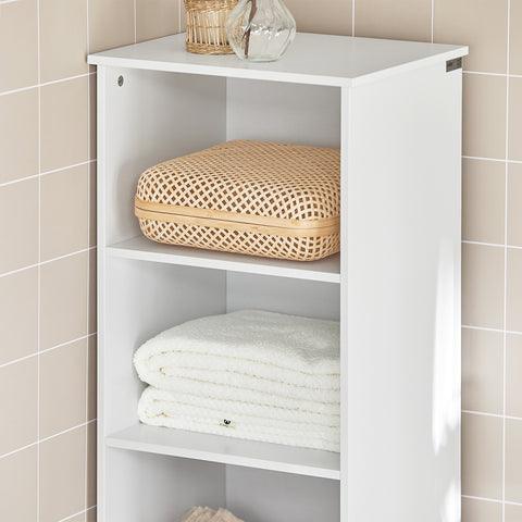 Tall Bathroom Cabinet with 3 Shelves, BZR17-W