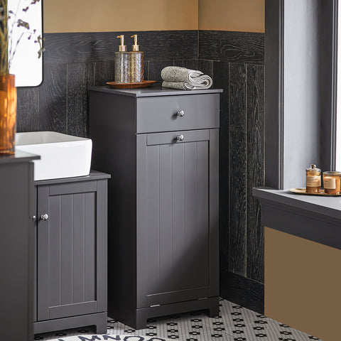 Bathroom Laundry Basket Storage Cabinet, BZR21-DG