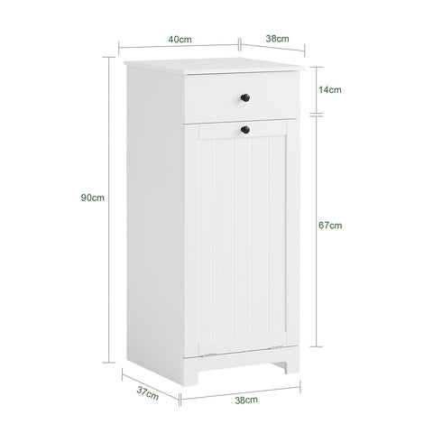 Bathroom Laundry Basket Storage Cabinet, BZR21-W