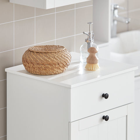 Bathroom Laundry Basket Storage Cabinet, BZR21-W
