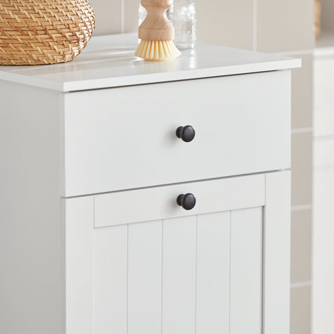 Bathroom Laundry Basket Storage Cabinet, BZR21-W