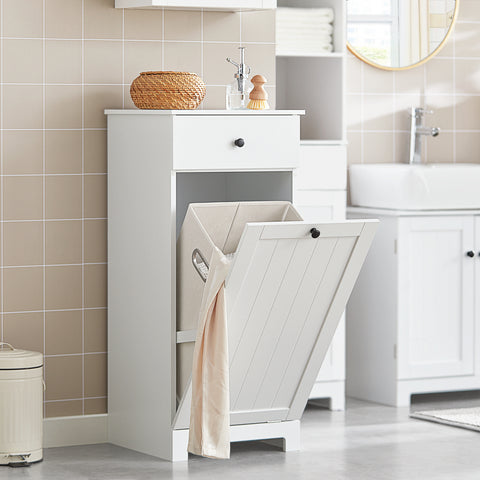 Bathroom Laundry Basket Storage Cabinet, BZR21-W