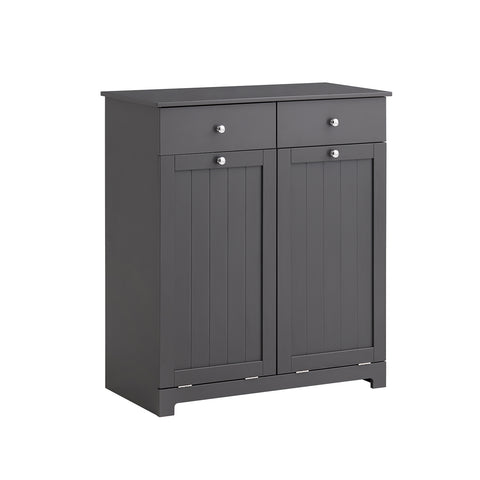 2 Drawers 2 Doors Laundry Cabinet Laundry Hamper, BZR33-DG