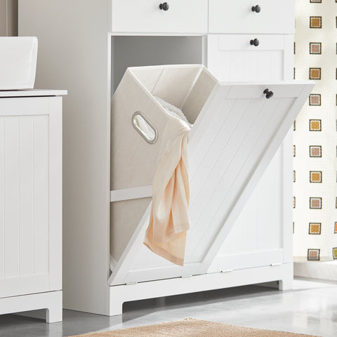 2 Drawers 2 Doors Laundry Cabinet Laundry Chest, BZR33-W