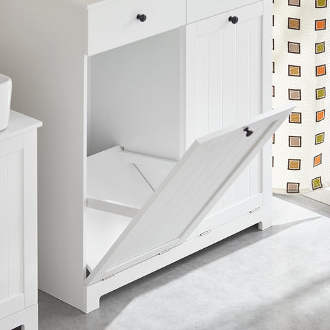 2 Drawers 2 Doors Laundry Cabinet Laundry Chest, BZR33-W