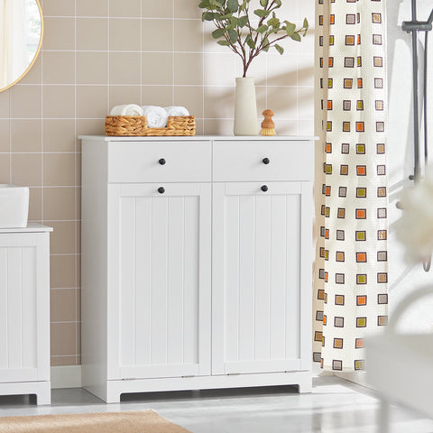 2 Drawers 2 Doors Laundry Cabinet Laundry Chest, BZR33-W