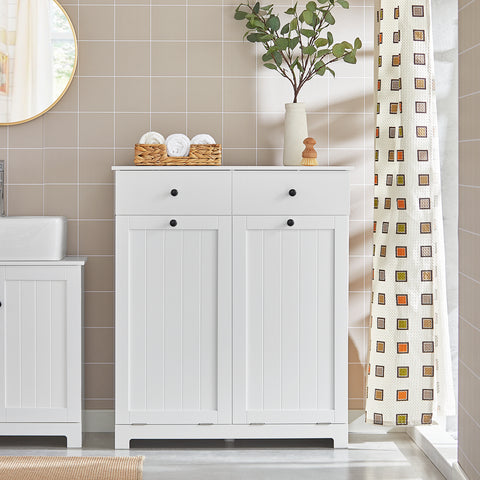 2 Drawers 2 Doors Laundry Cabinet Laundry Chest, BZR33-W