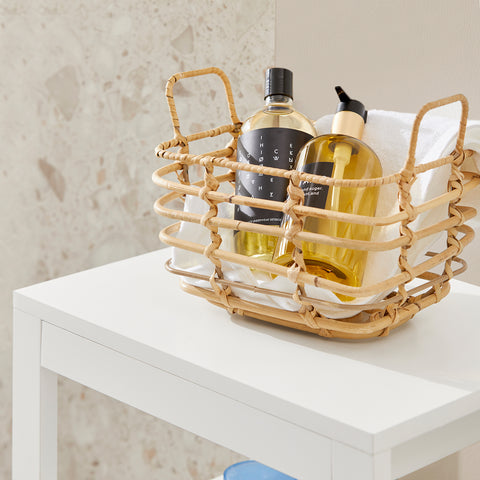 Bathroom Laundry Basket Storage Cabinet, BZR67-W
