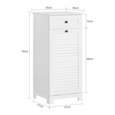 Bathroom Laundry Basket Storage Cabinet, BZR73-W