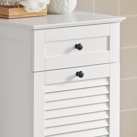 Bathroom Laundry Basket Storage Cabinet, BZR73-W
