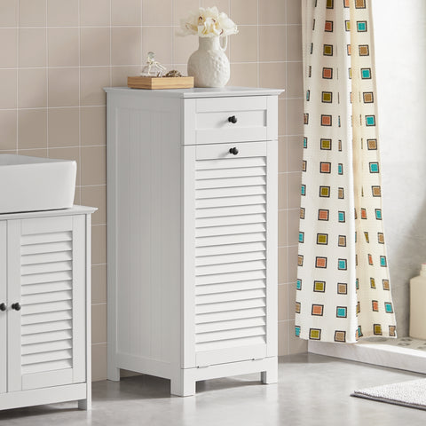 Bathroom Laundry Basket Storage Cabinet, BZR73-W