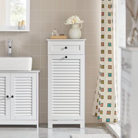 Bathroom Laundry Basket Storage Cabinet, BZR73-W