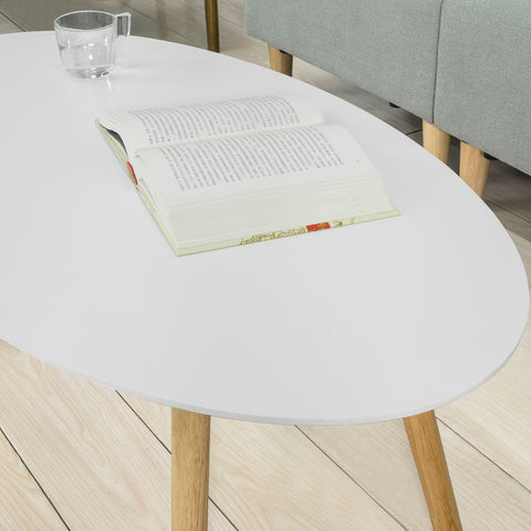 Oval Coffee Table Living Room Table, FBT61-W
