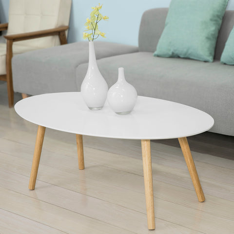 Oval Coffee Table Living Room Table, FBT61-W