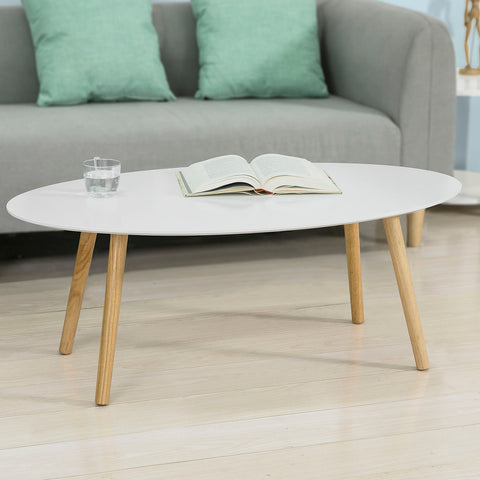 Oval Coffee Table Living Room Table, FBT61-W