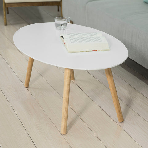 Oval Coffee Table Living Room Table, FBT61-W