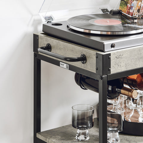 3 Tiers Kitchen Trolley Serving Cart with Wine Rack, FKW56-HG