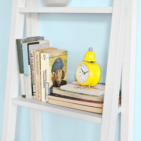 5 Tiers Ladder Storage Display Wall Shelf, FRG101-W