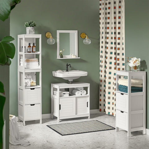 Wall Mounted Bathroom Mirror with Shelf, FRG129-W