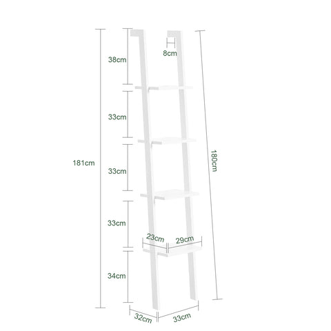 Modern 4 Tiers Display Storage Wood Wall Shelf, FRG15-W