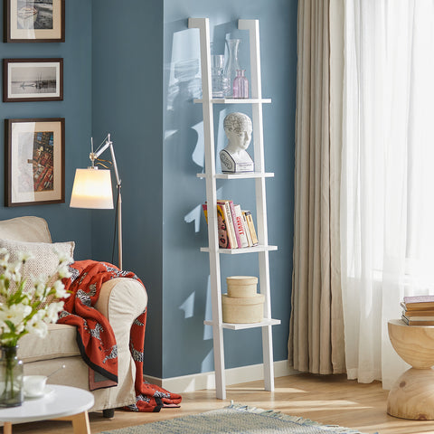 Modern 4 Tiers Display Storage Wood Wall Shelf, FRG15-W