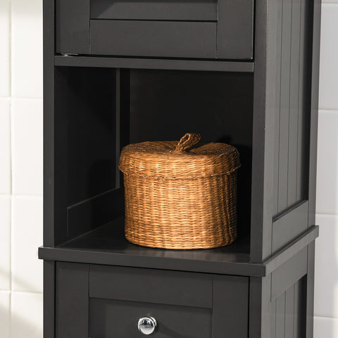 Free Standing Tall Bathroom Storage Cabinet, FRG236-DG