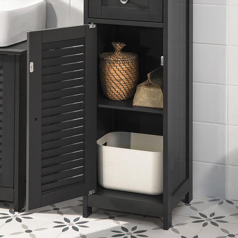 Free Standing Tall Bathroom Storage Cabinet, FRG236-DG