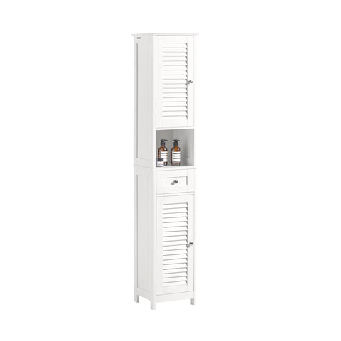 Free Standing Tall Bathroom Storage Cabinet, FRG236-W