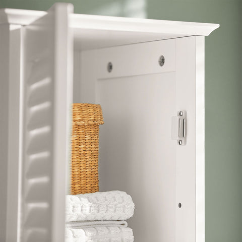 Free Standing Tall Bathroom Storage Cabinet, FRG236-W