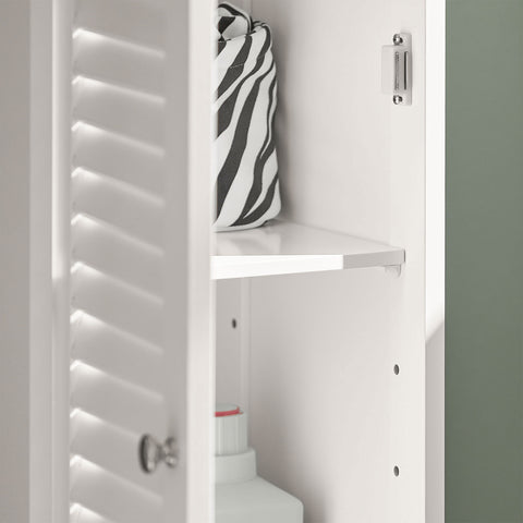 Free Standing Tall Bathroom Storage Cabinet, FRG236-W