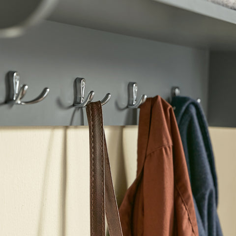 Wall Storage Cabinet with 3 Baskets & Hooks, FRG282-HG