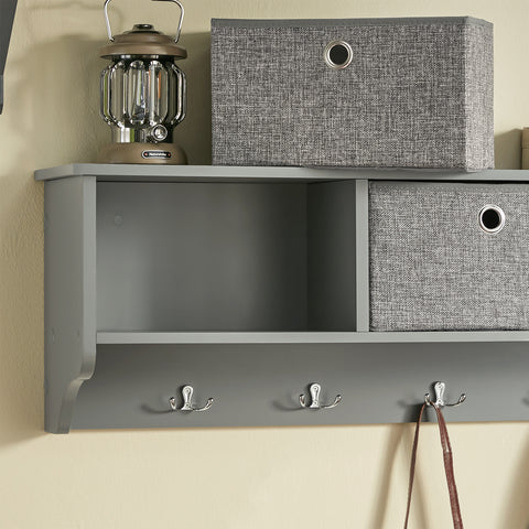 Wall Storage Cabinet with 3 Baskets & Hooks, FRG282-HG