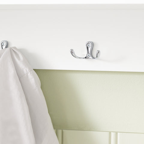 Wall Storage Cabinet with 3 Baskets & Hooks, FRG282-W