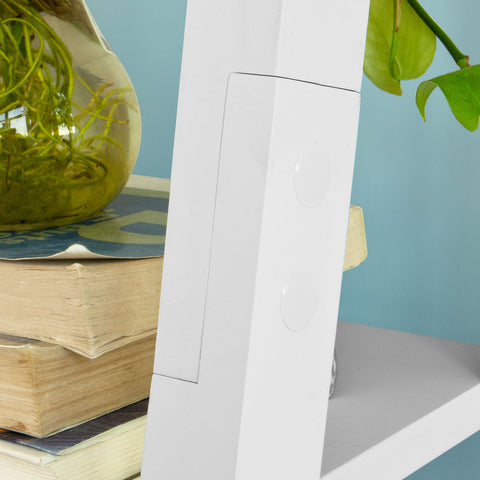 5 Tiers Ladder Bookcase Display Shelf, FRG61-W