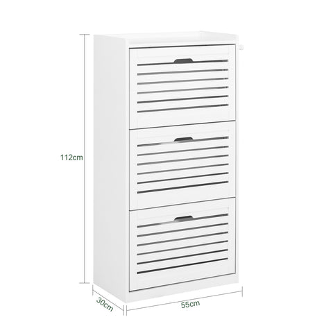 3-Drawers Shoe Cabinet, FSR108-W
