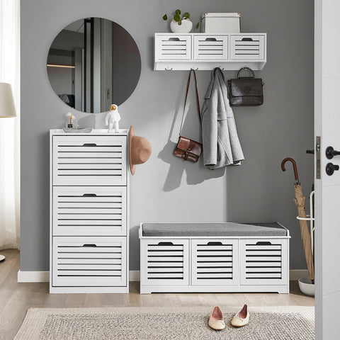 3-Drawers Shoe Cabinet, FSR108-W