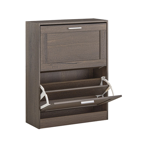 2 Drawers Shoe Cabinet Shoe Storage Organizer, FSR137-BR