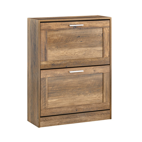 2 Drawers Shoe Cabinet Shoe Storage Organizer, FSR137-F