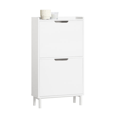 Flip-drawers Shoe Cabinet Shoe Rack Shoe Storage Cupboard Organizer Unit, FSR151-W