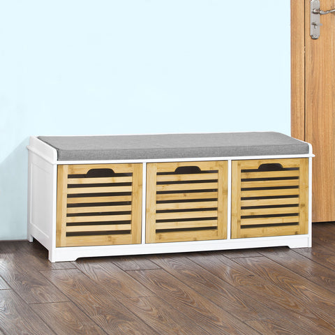 3 Drawers Storage Bench, FSR23-WN