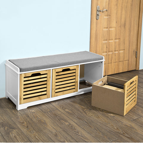 3 Drawers Storage Bench, FSR23-WN