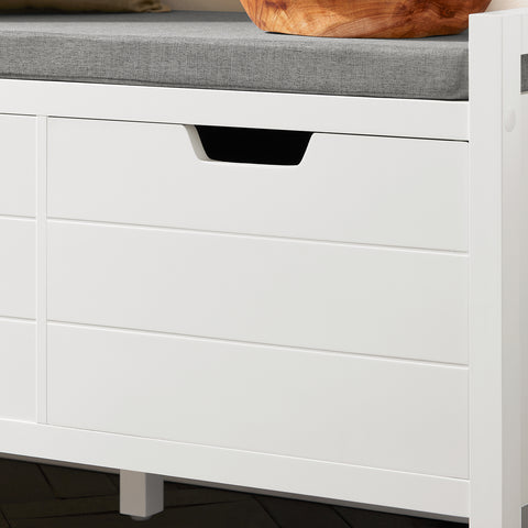 2 Cabinet-Doors Storage Bench, FSR63-W