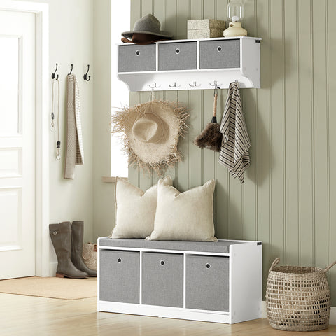 3 Baskets Storage Bench, FSR65-DG